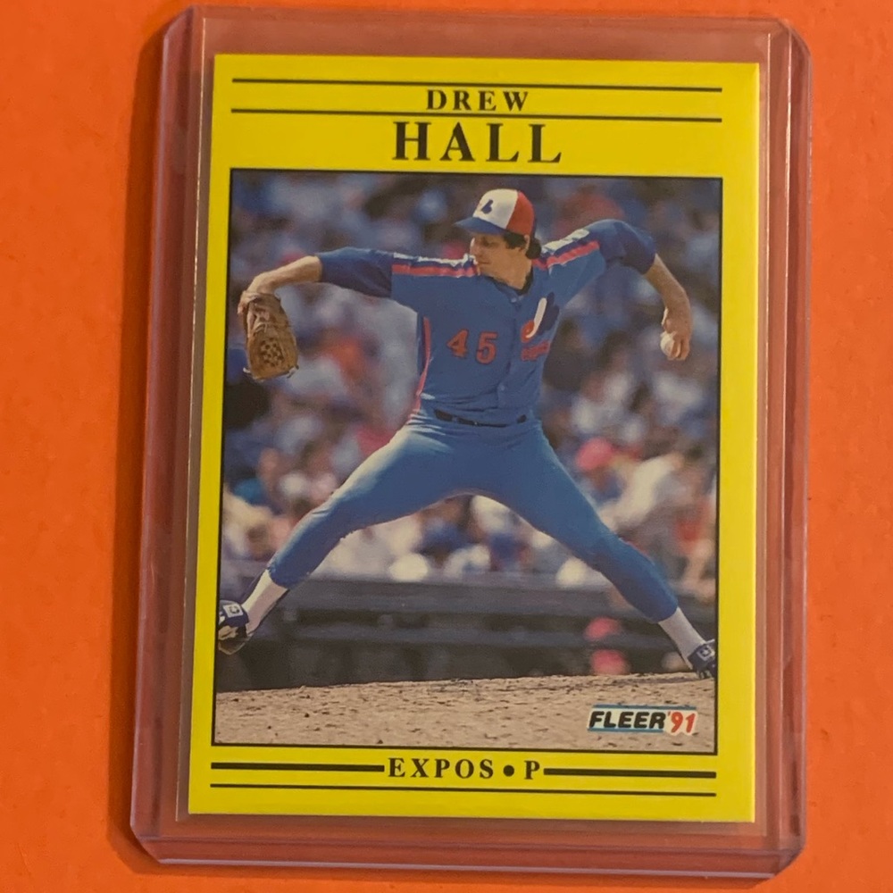 Drew Hall #236 1991 Fleer Baseball Trading Card